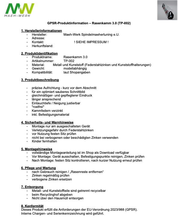 Rasenkamm 3.0